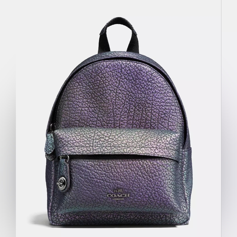 Coach Mini Campus Backpack in Hologram Leather